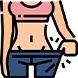 graphic of woman stretching pants